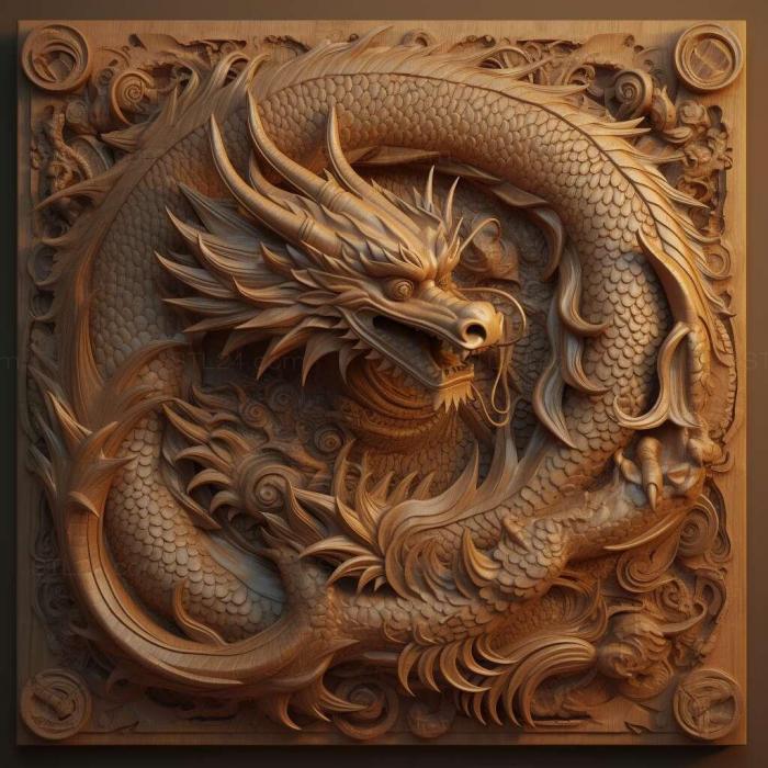 Nature and animals (dragon 2, NATURE_2766) 3D models for cnc